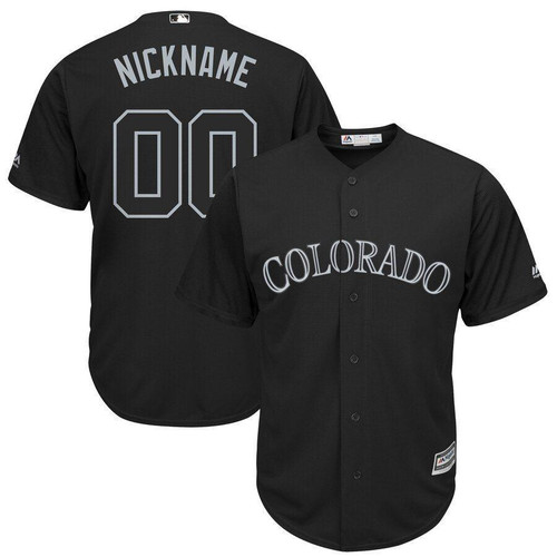 Colorado Rockies Majestic 2019 Players Weekend Pick-A-Player Roster Jersey Black 2019