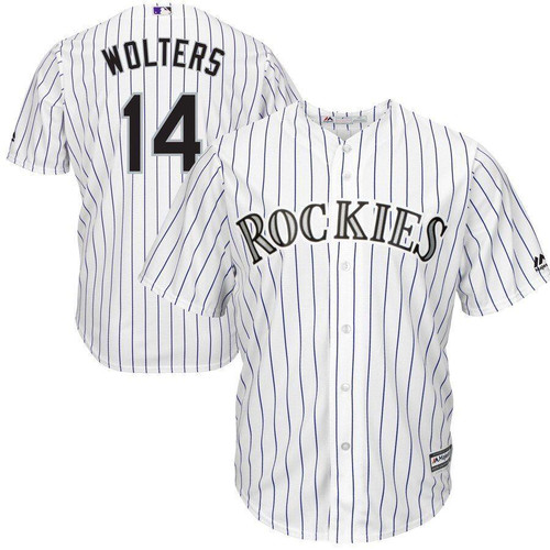 Tony Wolters Colorado Rockies Majestic Home Cool Base Player Jersey White 2019