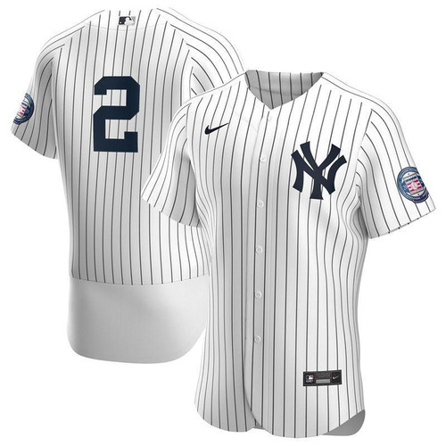 New York Yankees Derek Jeter #2 2020 MLB White Jersey