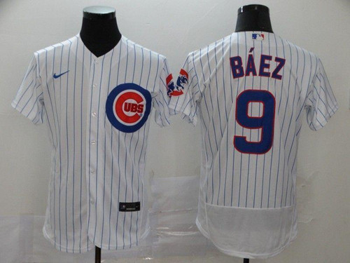 Chicago Cubs Javier Bï¿½ez #9 2020 MLB White Jersey
