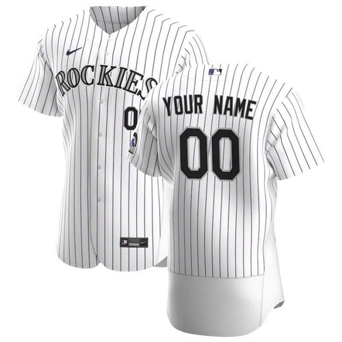 Colorado Rockies 2020 MLB Personalized Custom White Stripe Lines Custom Jersey