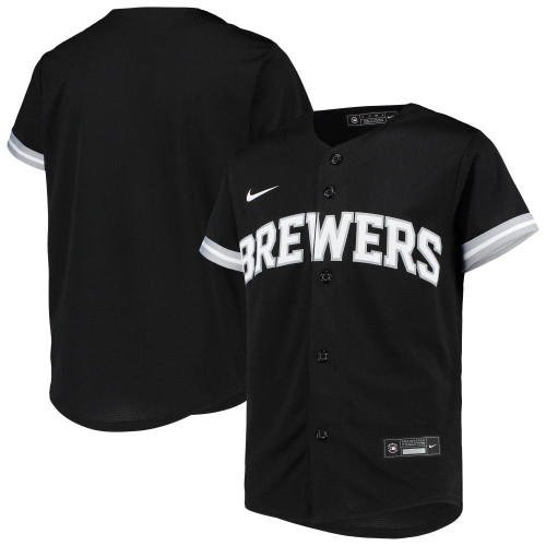Milwaukee Brewers Black White Team Jersey Gift For Milwaukee Brewers Fans