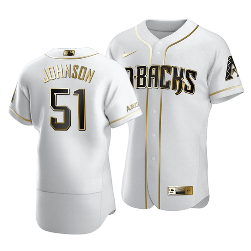 Diamondbacks Randy Johnson Golden Edition White  Jersey