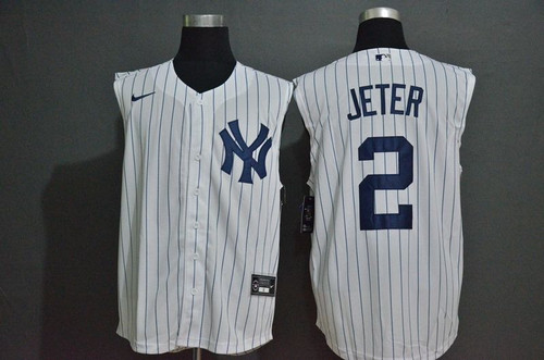New York Yankees Derek Jeter #2 2020 Mlb White Jersey