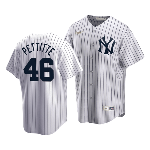 Men'S New York Yankees Andy Pettitte #46 Cooperstown Collection White Home Jersey