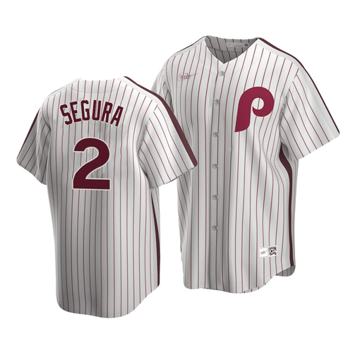 Men'S Philadelphia Phillies Jean Segura #2 Cooperstown Collection White Home Jersey