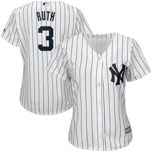 Babe Ruth New York Yankees Majestic Womens Cool Base Player Jersey Jersey White 2021