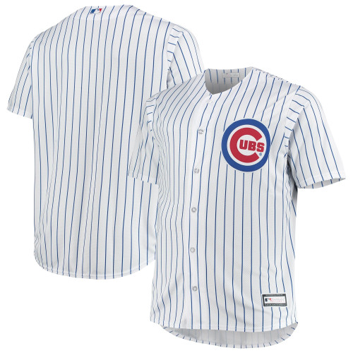 MenS White/Royal Chicago Cubs Big & Tall Home Replica Team Jersey