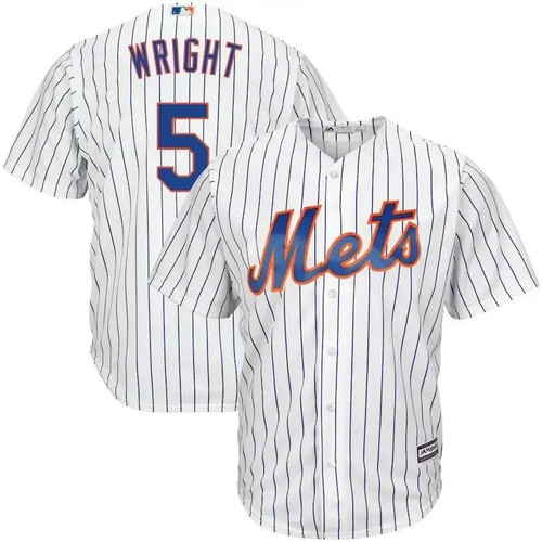 David Wright New York Mets Majestic Home Big And Tall Replica Cool Base Player Jersey - White Royal