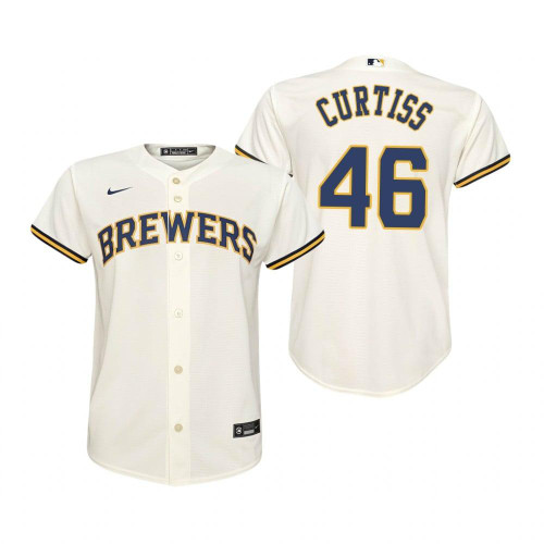 Milwaukee Brewers #46 John Curtiss 2020 Cream Jersey Gift For Brewers Fans