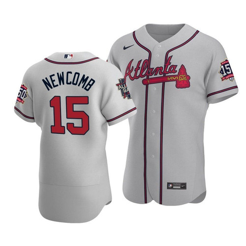 Atlanta Braves Sean Newcomb #15 2021 Mlb All-Star Game Patch Road Jersey Gray