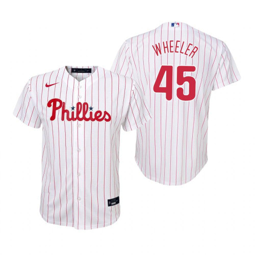 Philadelphia Phillies #45 Zack Wheeler 2020 Home White Jersey Gift For Phillies Fans