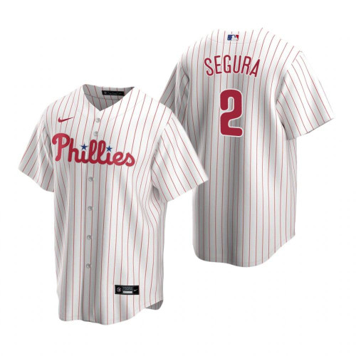 Mens Philadelphia Phillies #2 Jean Segura 2020 Home White Jersey Gift For Phillies Fans