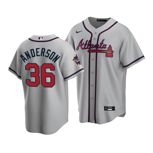 Atlanta Braves Ian Anderson #36 2021 Mlb All-Star Game Patch Jersey Gray