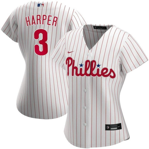 Bryce Harper Philadelphia Phillies Wohome 2021 Replica Player White 3D Jersey