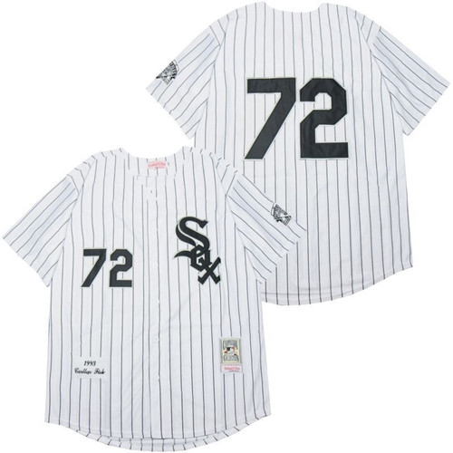 Chicago White Sox #72 Carlton Fisk 2020 Mlb White Jersey