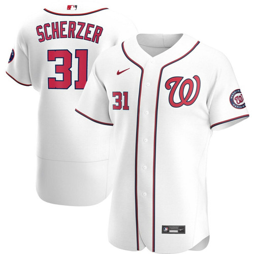 MenS Washington Nationals Max Scherzer White Home Player Baseball Jersey Mlb Baseball Jersey1338