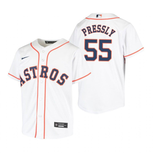 Houston Astros #55 Ryan Pressly 2020 White Jersey Gift For Astros Fans