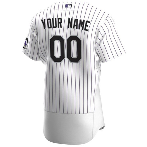 Colorado Rockies 2020 Mlb Personalized Custom White Stripe Lines Custom Jersey