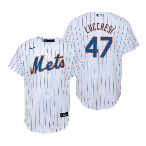 New York Mets #47 Joey Lucchesi 2020 Alternate White Jersey Gift For Mets Fans
