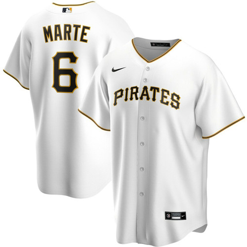 Men'S Pittsburgh Pirates Starling Marte White Player Name Baseball Jersey Mlb Baseball Jersey1197