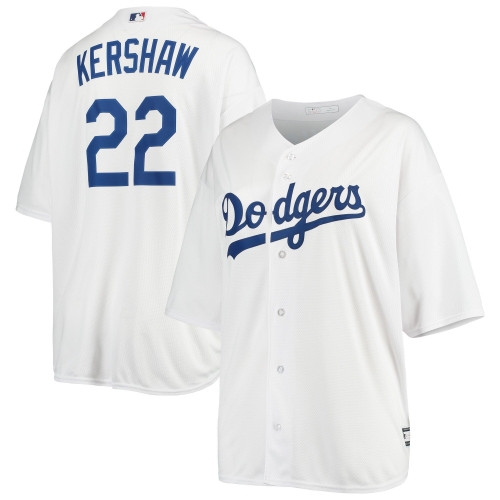 WomenS Clayton Kershaw White Los Angeles Dodgers Plus Size Replica Player Jersey