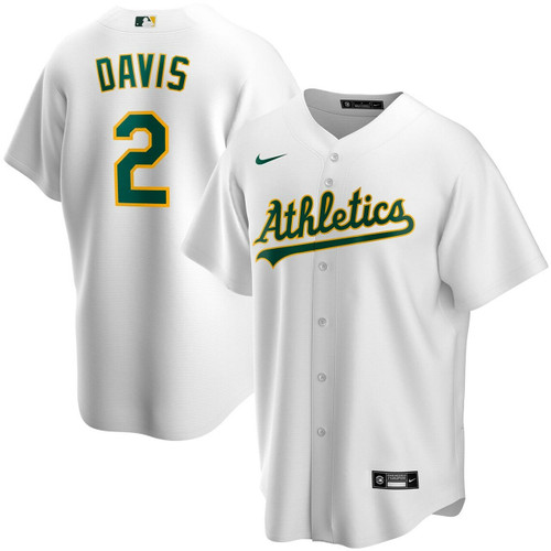 Men'S Oakland Athletics Khris Davis White Home Player Name Baseball Jersey Mlb Baseball Jersey376