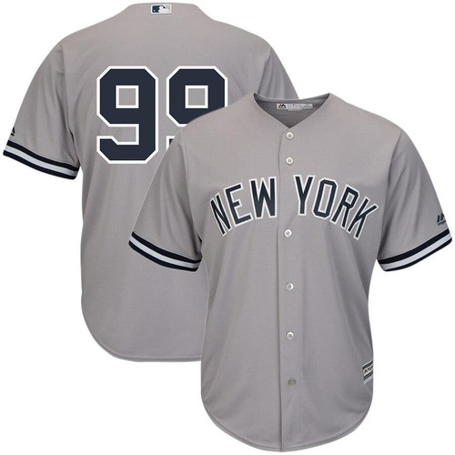 Aaron Judge New York Yankees Majestic Cool Base Player Replica Gray 3D Jersey