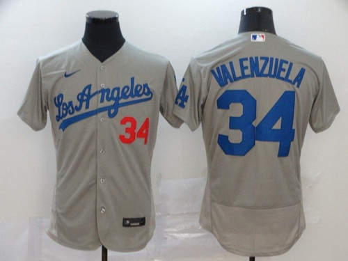 Los Angeles Dodgers Fernando Valenzuela #34 2020 Mlb Grey Jersey