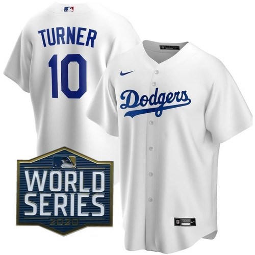 Los Angeles Dodgers Justin Turner #10 2020 Mlb White Jersey