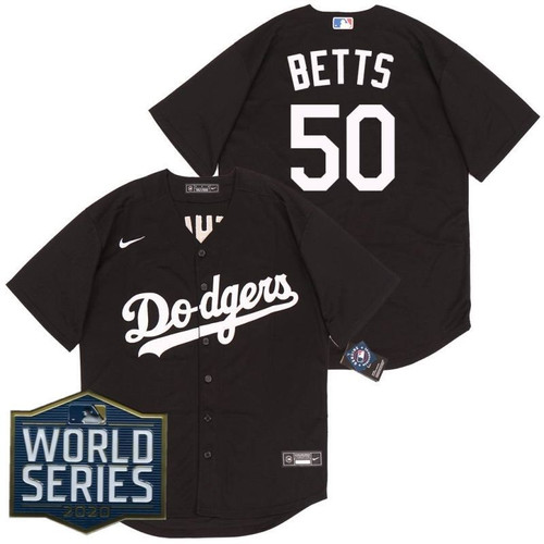 Los Angeles Dodgers Mookie Betts #50 2020 Mlb Black Jersey