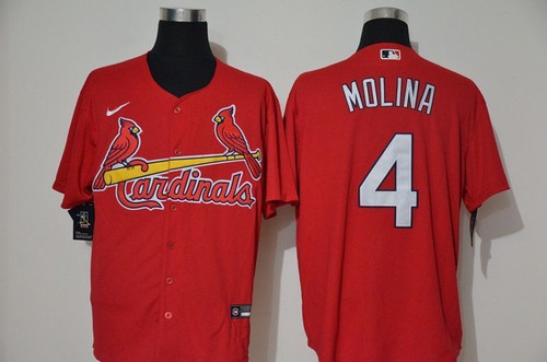 St. Louis Cardinals Yadier Molina #4 2020 Mlb Red Jersey