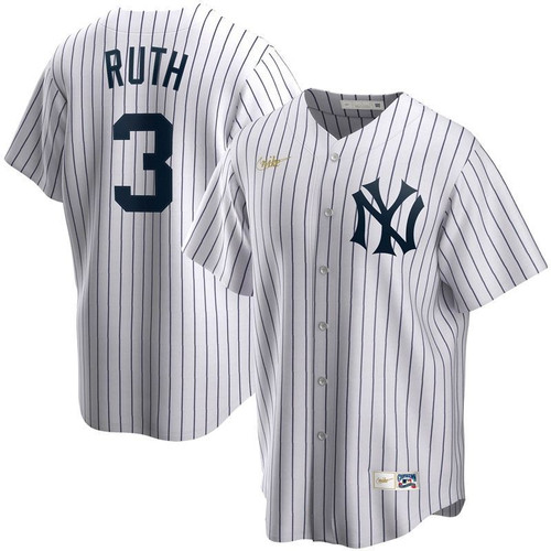 New York Yankees Babe Ruth #3 2020 Mlb White Jersey