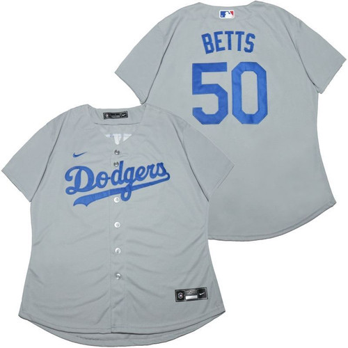 Los Angeles Dodgers Mookie Betts #50 2020 Mlb Grey Jersey