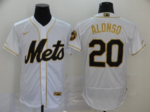 New York Mets Pete Alonso #20 2020 Mlb White Jersey