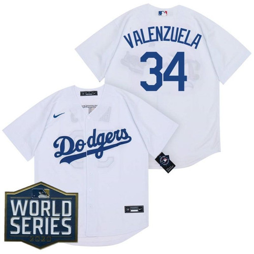 Los Angeles Dodgers Fernando Valenzuela #34 2020 Mlb White Jersey