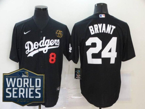 Los Angeles Dodgers Kris Bryant #24 2020 MLB Black Jersey