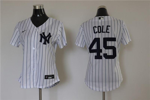New York Yankees Gerrit Cole #45 2020 MLB White Jersey