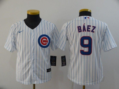 Chicago Cubs Javier Baez #9 2020 MLB White Jersey
