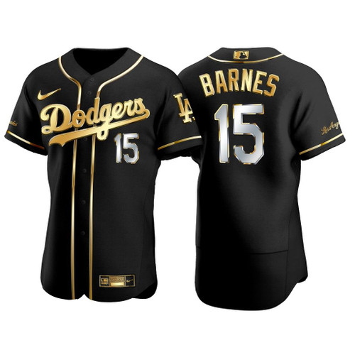 Austin Barnes Los Angeles Dodgers 2021 Gold Program #15 Jersey Black Golden 