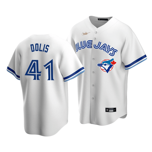 Men'S Toronto Blue Jays Rafael Dolis #41 Cooperstown Collection White Home Jersey