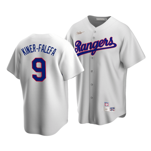 Men'S Texas Rangers Isiah Kiner-Falefa #9 Cooperstown Collection White Home Jersey