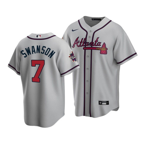Atlanta Braves Dansby Swanson #7 2021 Mlb All-Star Game Patch Jersey Gray
