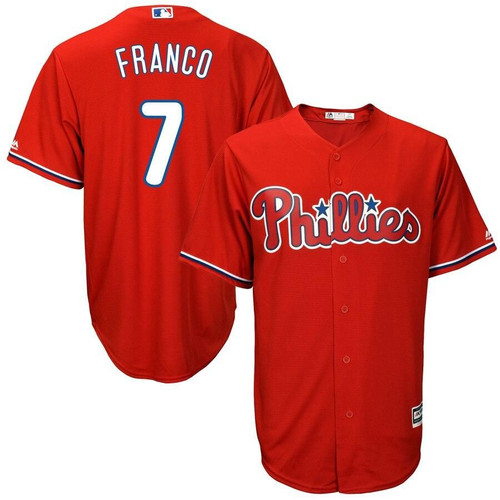 Maikel Franco Philadelphia Phillies Majestic Big And Tall Fashion Cool Base Replica Player Jersey - Scarlet