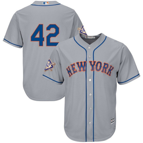 New York Mets Majestic 2019 Jackie Robinson Day Official Cool Base Jersey Gray 2019