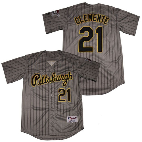Pittsburgh Pirates Roberto Clemente #21 2020 Mlb Dark Grey Jersey