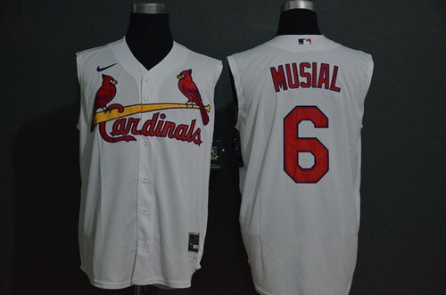 St Louis Cardinals Stan Musial #6 2020 Mlb White Jersey