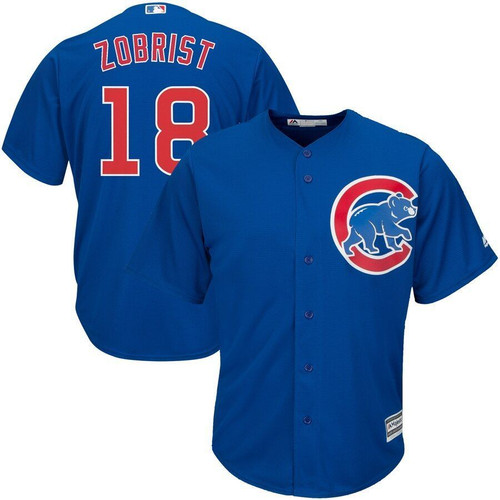 Ben Zobrist Chicago Cubs Majestic Cool Base Player Jersey Royal 2019