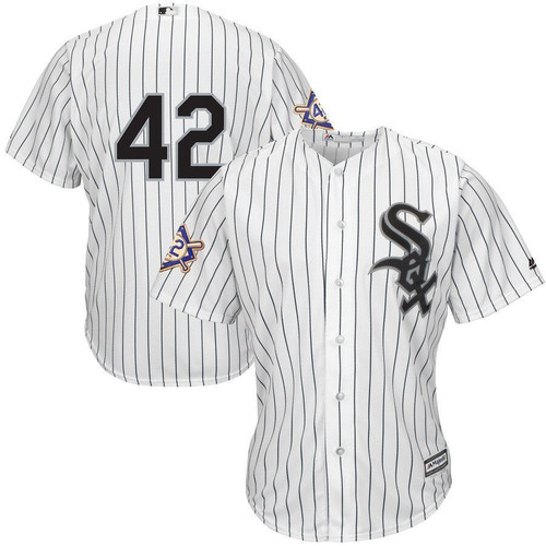 Chicago White Sox Majestic 2019 Jackie Robinson Day Official Cool Base Jersey White 2019