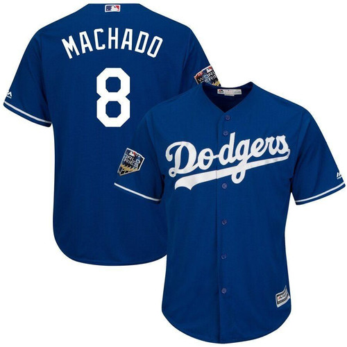 Manny Machado Los Angeles Dodgers Majestic World Series Cool Base Player Jersey Royal 2019